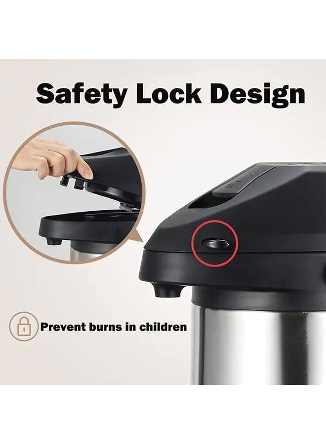 1.9L 64oz Thermal Coffee Carafe With Pump Double Wall Vacuum Insulated Stainless Steel Coffee Dispenser Leakproof Pump System Cleaning Towel 12 Hour Hot 24 Hour Cold Retention Large Capacity Beverage Server For Home Office Parties No Electricity Needed - Image 5