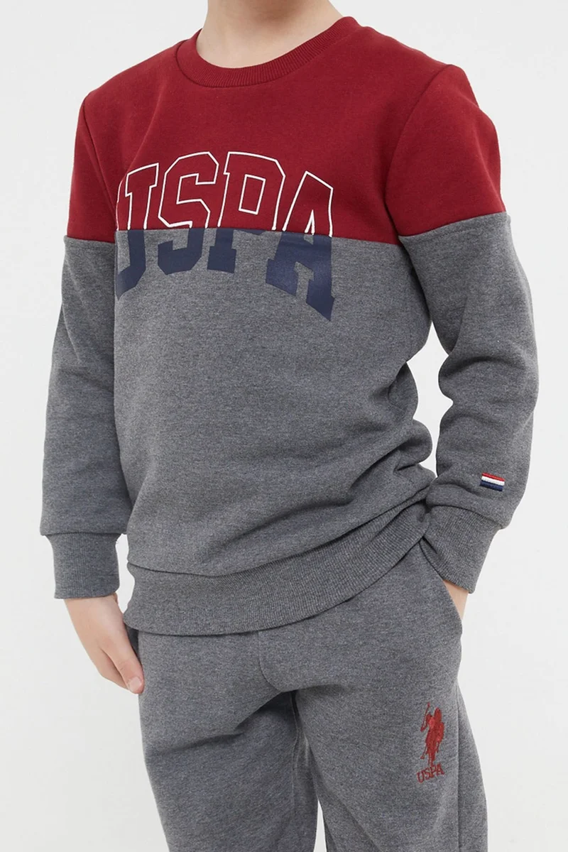 يو اس بولو اسن BASE. Polo Assn. Base. Polo Assn Licensed Claret Red Boy's Tracksuit Set