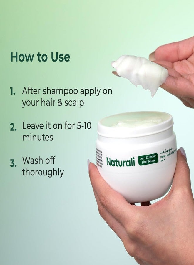 Naturali Anti-Dandruff Hair Mask With Sage & Salicylic Acid | Clarifies Scalp | Reduces Itchiness | Deeply Moisturises | Paraben & Mineral Oil Free | 200ml - Image 5