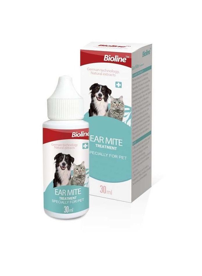 Bioline Ear Mites Treatment for Dogs and Cats 30ML