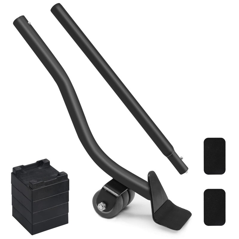 VIOBEPASS Furniture Lifter Tool  21"" Appliance Mover Tool Set For Heavy Furniture Protective Pads Sliders Wheels Up To 1000 Lb Move Sofa Furniture Easier (1 Lifter Tool+4 Heightening Block+2 Protective Pads) - Image 1