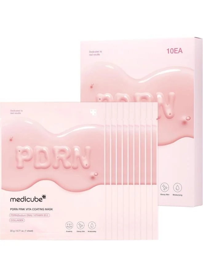 MEDICUBE PDRN PINK VITA COATING MASK (10EA)