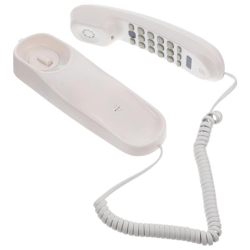 MAGICLULU Wall Mount Corded Telephone With Loudspeaker For Home Office Hotel Bathroom Use White - Image 2