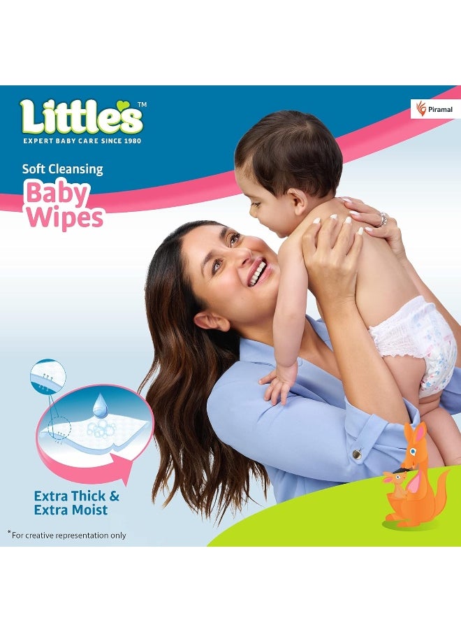 Little's - Little's Soft Cleansing Baby Wipes Lid, 80 Wipes (Pack of 5) - Image 1