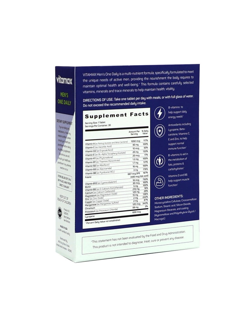 Vitamax Men'S One Daily Tablets 30'S - Image 2