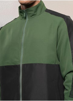 Ketch Color Block Zip Up Jacket by Styli  - Image 2
