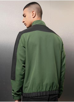 Ketch Color Block Zip Up Jacket by Styli  - Image 3