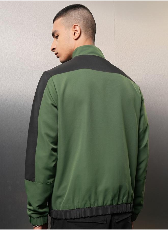 Ketch - Color Block Zip Up Jacket by Styli - Image 1