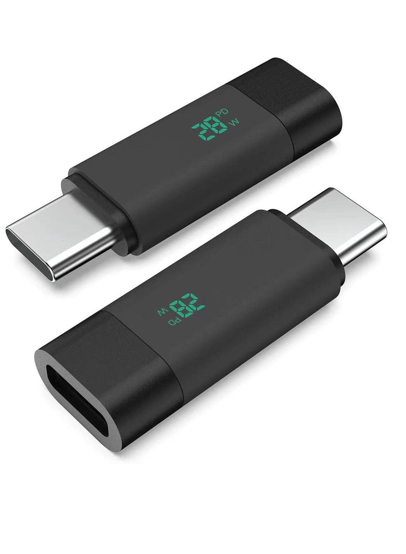 Suntown محول تمديد USB C 3.2/40Gbps تمديد قصير من النوع C 8K@60Hz PD 28W من النوع C ذكر إلى أنثى Thunderbolt QC ونقل البيانات لأجهزة USB-C (قطعتان) - Image 1