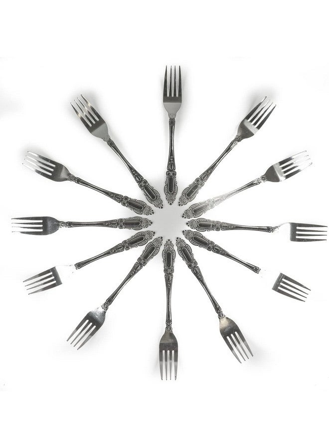 DecorRack 12 Pcs Dinner Forks, Food Grade Quality Stainless Steel Forks, 7.5 Inches, Flatware Table Forks, Salad Forks, For Home, Kitchen Or Restaurant, Metal Silverware, Dishwasher Safe. (12 Pack) - Image 2