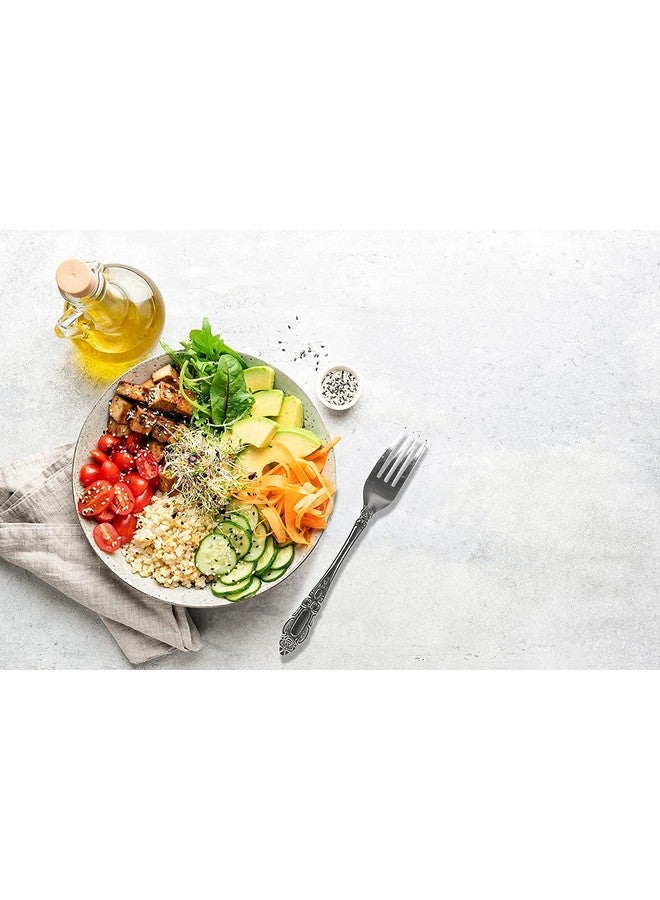 DecorRack 12 Pcs Dinner Forks, Food Grade Quality Stainless Steel Forks, 7.5 Inches, Flatware Table Forks, Salad Forks, For Home, Kitchen Or Restaurant, Metal Silverware, Dishwasher Safe. (12 Pack) - Image 5