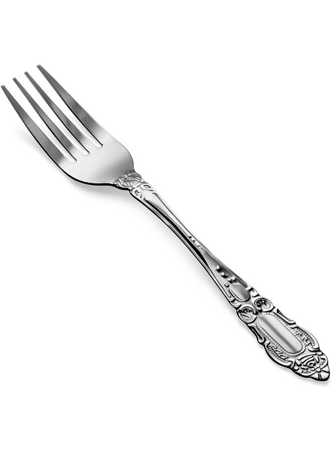 DecorRack 12 Pcs Dinner Forks, Food Grade Quality Stainless Steel Forks, 7.5 Inches, Flatware Table Forks, Salad Forks, For Home, Kitchen Or Restaurant, Metal Silverware, Dishwasher Safe. (12 Pack) - Image 1