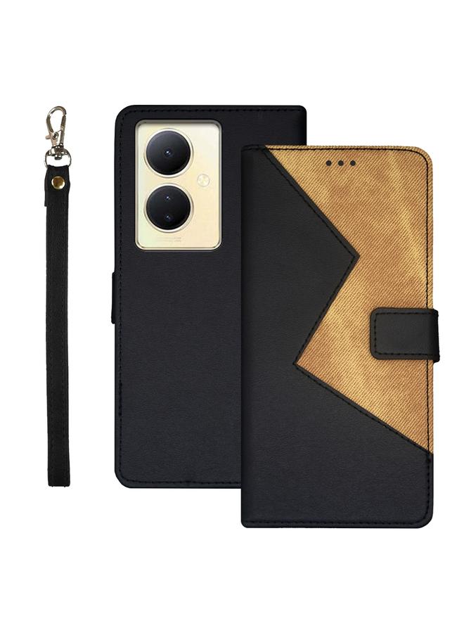 Case For vivo V29 Lite 5G Two-color Splicing Leather Phone Case