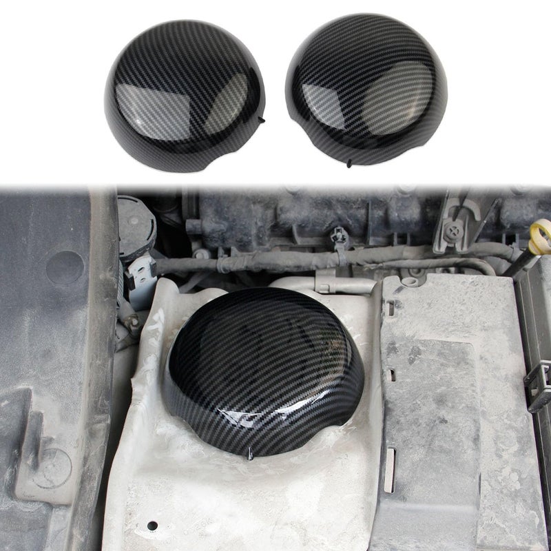 crosselec Carbon Fiber Style Engine Side Shock Protection Cover Trim Accessories for 20112023 Dodge Charger Challenger