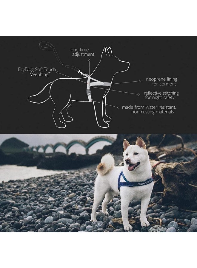 EzyDog Premium Quick Fit Adjustable No-Pull Dog Harness Vest with Reflective Stitching - Perfect for Training, Walking, and Control - Padded for Comfort (Medium, Black) - Image 3