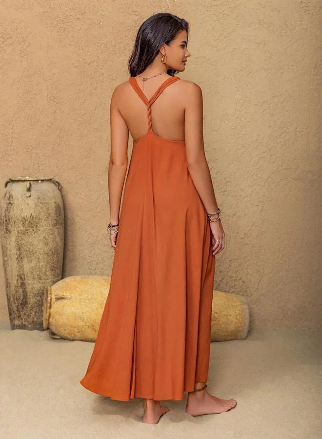 Take Two  Solid Twist Cami Maxi Dress for Women | Best Price UAE