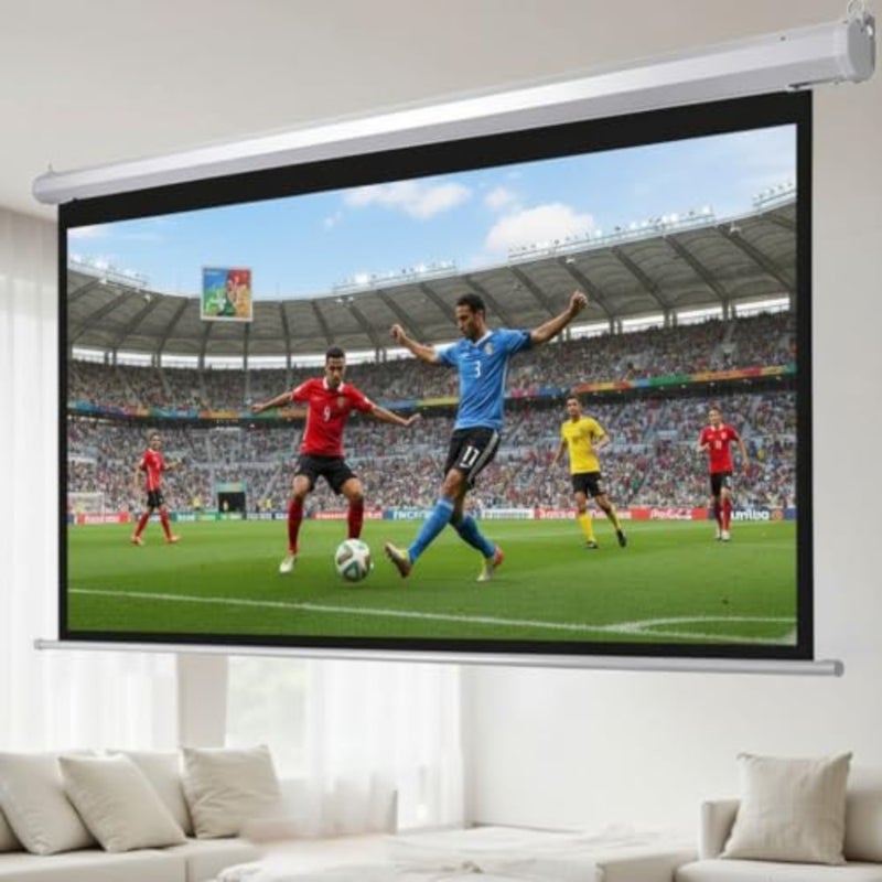 Motorized Projector Screen 150 Inch 4:3, Electric Projection Screen with Remote Control, Wall and Ceiling Mount, Quiet Motor for Office, School and Conferen 332x248cm - Image 4