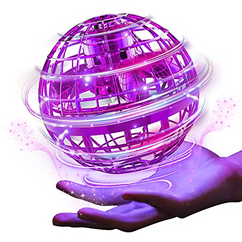Ciniffo Flying Orb Ball Toy 2025  Light Up Hand Controlled Boomerang Spinner Mini Drone Toy Hover Cosmic Globe Ball Cool Christmas  Birthday Gift for Girls Boys Teens Ages 6 Purple - Image 1