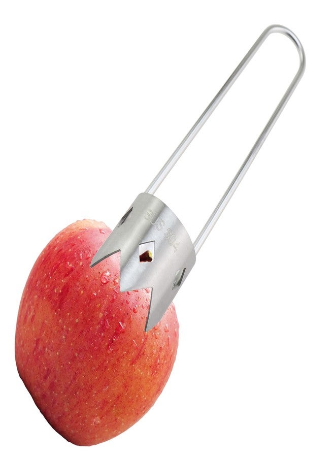 CChiai Multifunctional Silver 304 Stainless Steel Fruit and Vegetable Corer Suitable for Sweet Peppers Apple Pear Tomatoes - Image 4