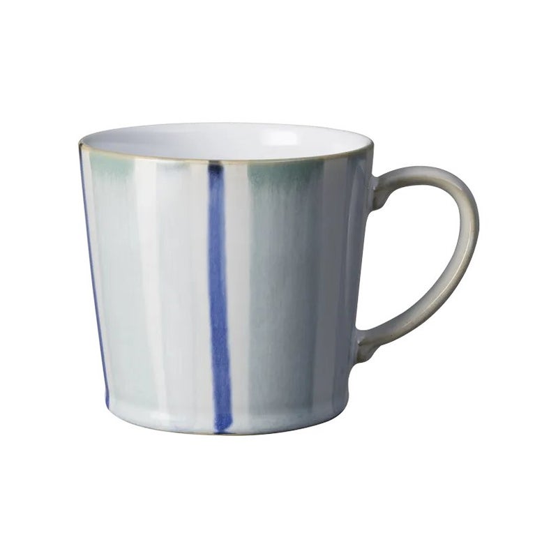Blue Stripe Painted Large Mug