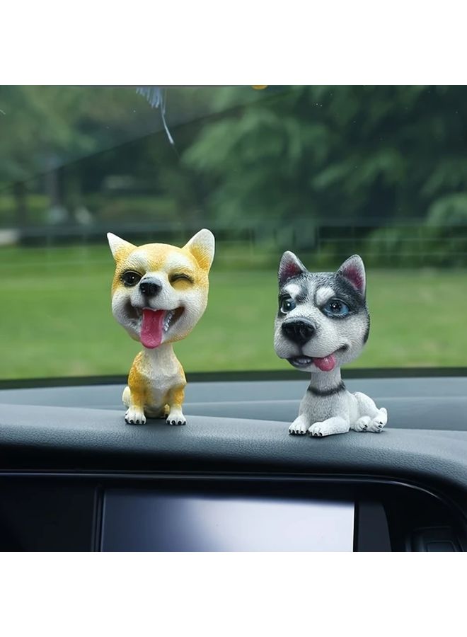 Pug Dog Car Dashboard Ornament Moving Head Shaking Ears Fun Resin Decor Gift - Image 4