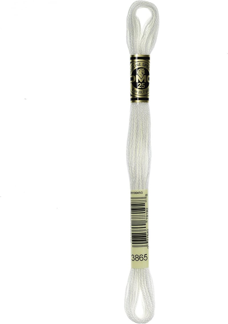 DMC 117-3865 Winter White Six Strand Embroidery Floss Thread, 8.7 Yards - Image 1