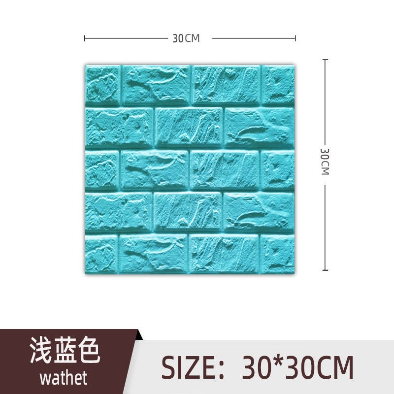 Brick Wall Stickers Simple Xpe Foam Self-Adhesive 30X 30 Small Size 3D Wallpaper Stickers Wall Wallpaper - Image 5