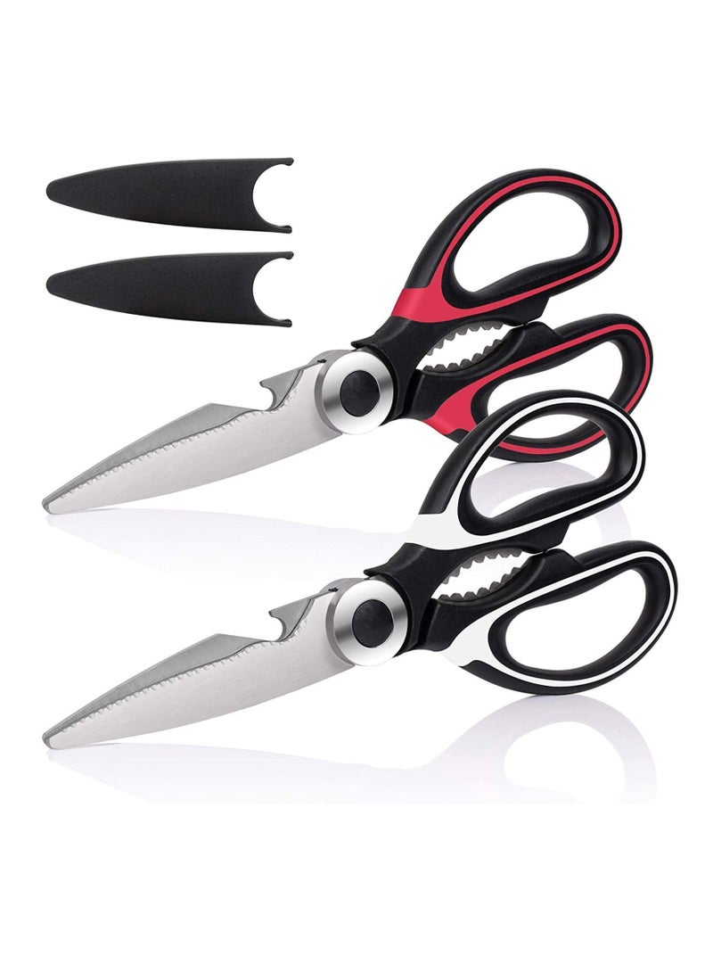 Y&D Kitchen Scissors, Shears Multi-Purpose Non-Slip Sharp Stainless Steel, Aid is Also Suitable for Poultry Pizza Fabric Scissors - Image 1