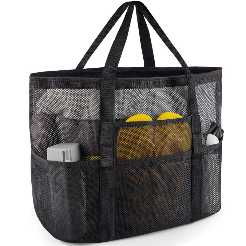 SRISE Mesh Beach Bag - Large Tote Bag for Family , Toys & Vacation Essentials - Image 1