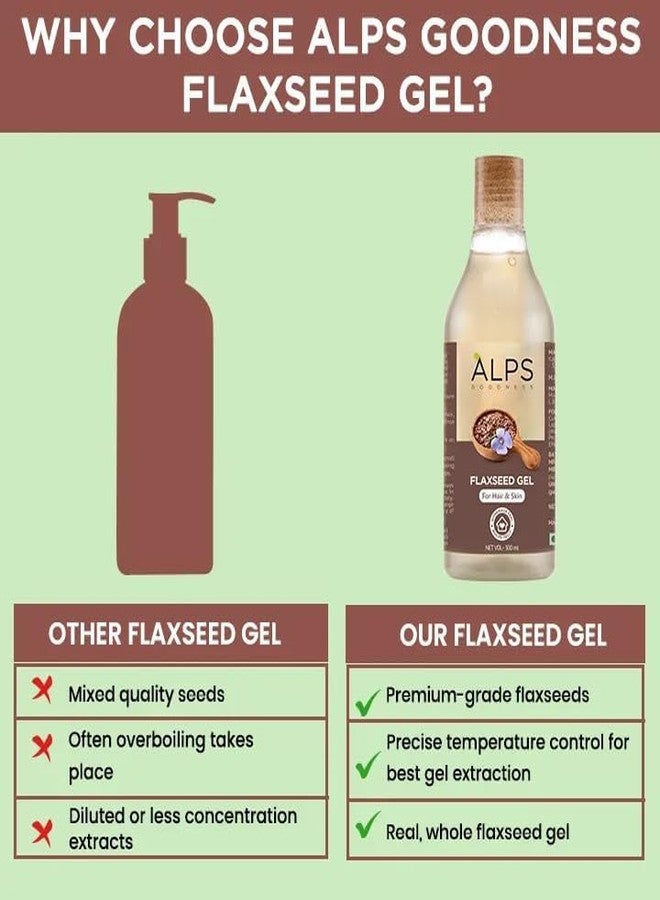 الخير جبال الألب جل بذور الكتان من ألبس جودنس (300 مل) | للشعر والبشرة | للتحكم في التجعد | تنعيم | غني بالرطوبة | شعر طويل ناعم - Image 3