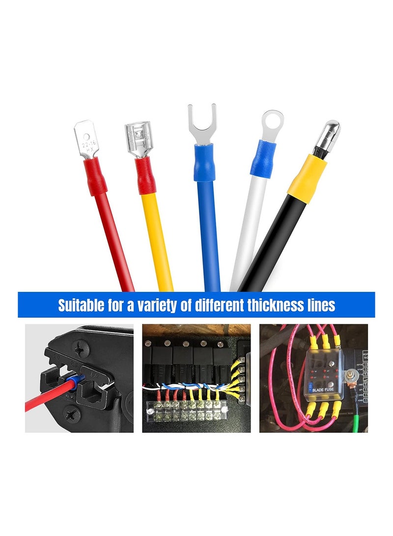 MVAQKLM  540pcs 22-16/16-14/12-10 Gauge Mixed Quick Disconnect Electrical Insulated Butt Bullet Spade Fork Ring Solderless Crimp Terminals Connectors Assortment Kit - Image 5