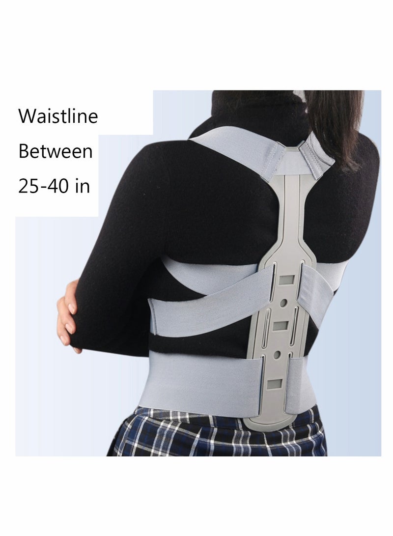 Excefore مصحح الظهر مصحح الوضعية سحب قوي وقابل للتعديل بالكامل دعامة الظهر العلوي لتخفيف آلام الظهر العلوي والسفلي - دعم الذاكرة العضلية مصحح (M) - Image 2