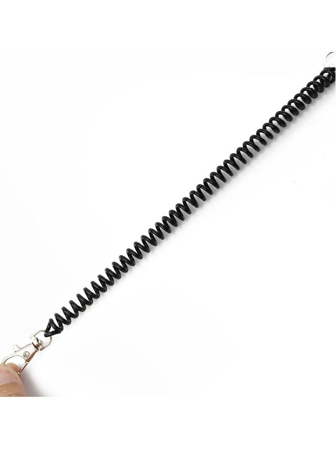 Retractable Coil Spring Keychains, 14 Pcs Spiral Elastic Cord Coil Keychain Strap Theftproof Anti-lost Stretch Cord Safety Key Ring with Metal Lobster Clasp for Keys Wallets Cellphone (7 Colors)  - Image 3
