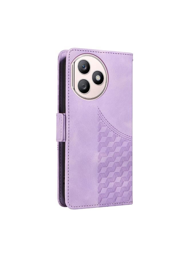 S-TOP Case For Honor X50i 5G / 90 Lite Embossed Rhombus Starry Leather Phone Case - Image 3