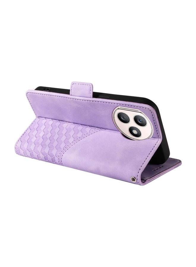 S-TOP Case For Honor X50i 5G / 90 Lite Embossed Rhombus Starry Leather Phone Case - Image 5