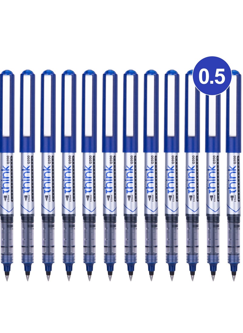 Deli - 12-Piece Roller Pen 0.5mm Tip Blue Ink - Image 1