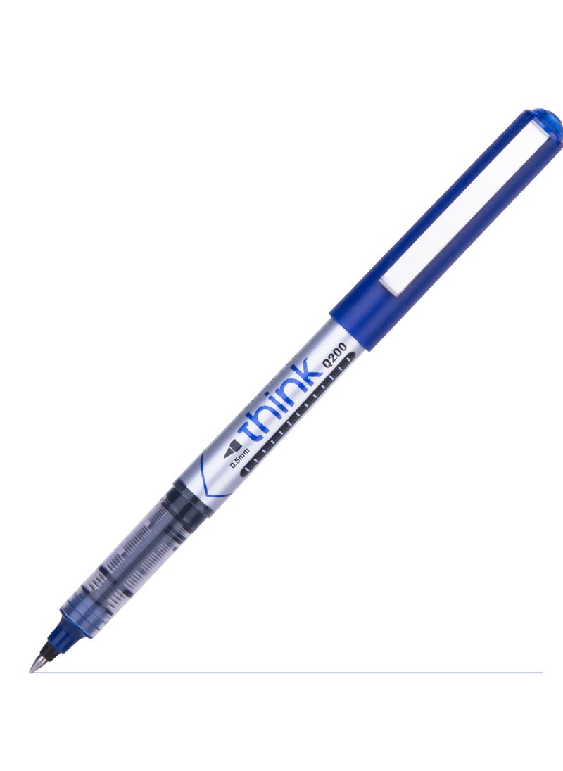 Deli - 12-Piece Roller Pen 0.5mm Tip Blue Ink - Image 1