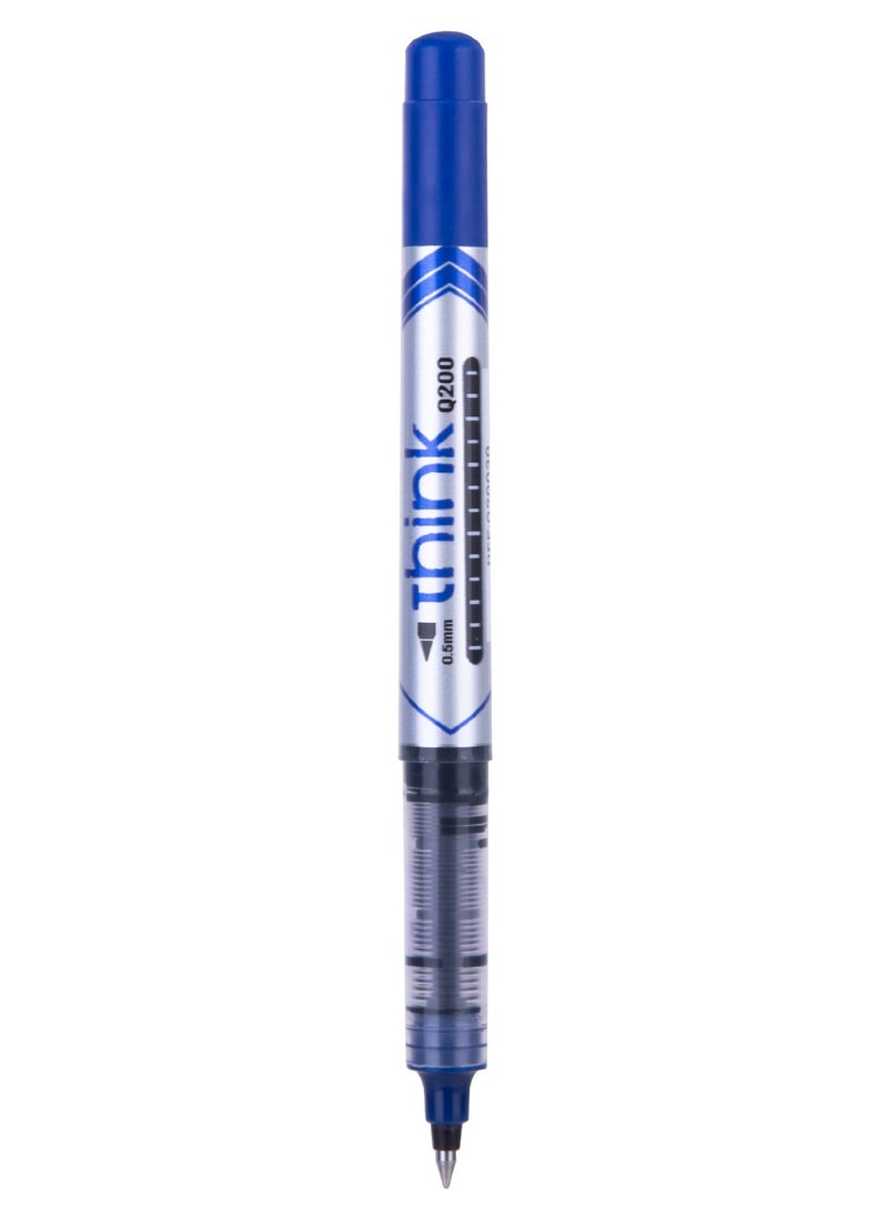 Deli - 12-Piece Roller Pen 0.5mm Tip Blue Ink - Image 1