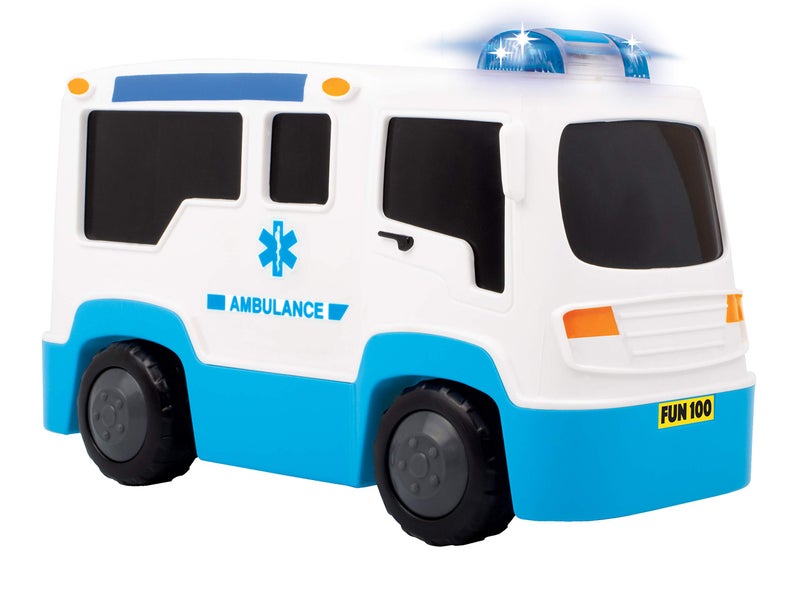 Giggles Funskool, Rescue Ambulance, Multicolour Vehicle with Lights and Sounds, Develops Motor Skills, 12 Months & Above, Infant and Preschool Toys - Image 1