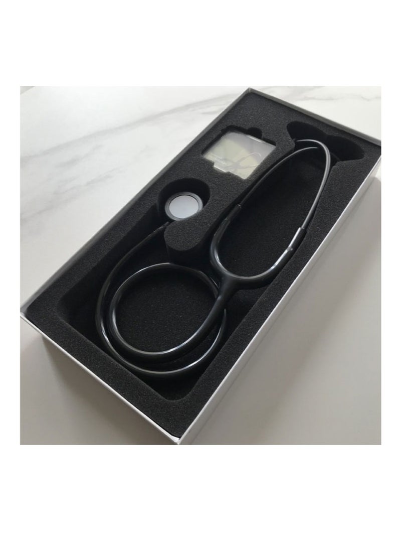 سماعة طبية محمولة للمراقبة، سماعة طبية من الفولاذ المقاوم للصدأ، سماعة طبية بخطاف للأذن، ناقل صوت شفاف، أنبوب أسود - Image 3