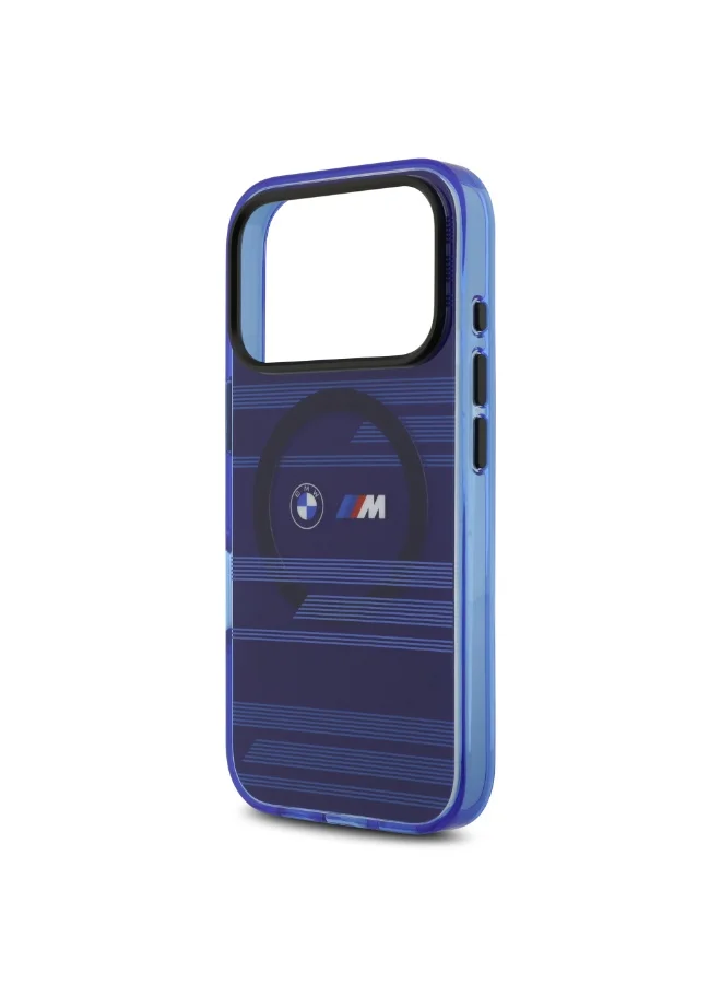 BMW iPhone 17 Pro Max MagSafe Case Transparent IML Cover With Metal Buttons & Line Designs