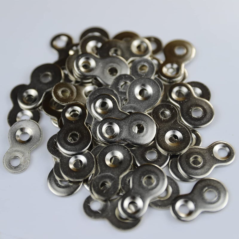 SUUJI 48 Pcs Figure 8 Fastener Steel Table Top Fasteners - Heavy Duty Hardware Desk Top Fastener 12 Gauge Steel Table Top Connector Desk Top Fasteners Clip Silver - Image 5