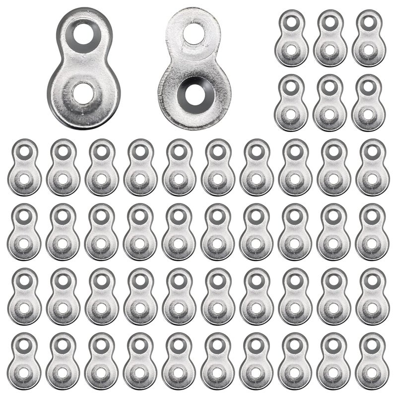 SUUJI 48 Pcs Figure 8 Fastener Steel Table Top Fasteners - Heavy Duty Hardware Desk Top Fastener 12 Gauge Steel Table Top Connector Desk Top Fasteners Clip Silver - Image 1