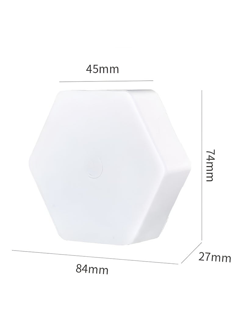 Touch Activated Multi Color LED Lights | Modular, Touch-Sensitive and Remote-Controlled RGB Colorful Wall-Mounted Panels Puck Light for Bedroom Living Room Hallway Party Night Light (6 Pack)