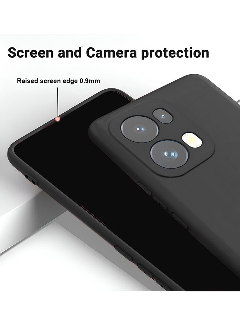 دبليو تيك غطاء جراب سيليكون سائل ناعم ممتاز من أوبو رينو 13 برو 5 جي 2024 - أسود - Image 3