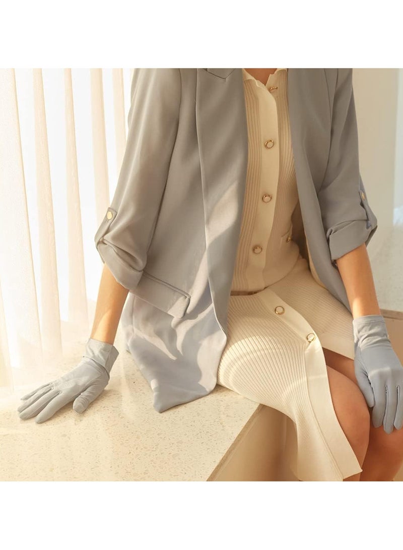 قفازات واقية من الشمس الأشعة فوق البنفسجية واقية من اتحاد الوطنيين الكونغوليين 50 شاشة تعمل باللمس جميع الأصابع تنفس صافي النخيل ، ومناسبة في الهواء الطلق ، والقيادة ، والمشي لمسافات طويلة - Image 3