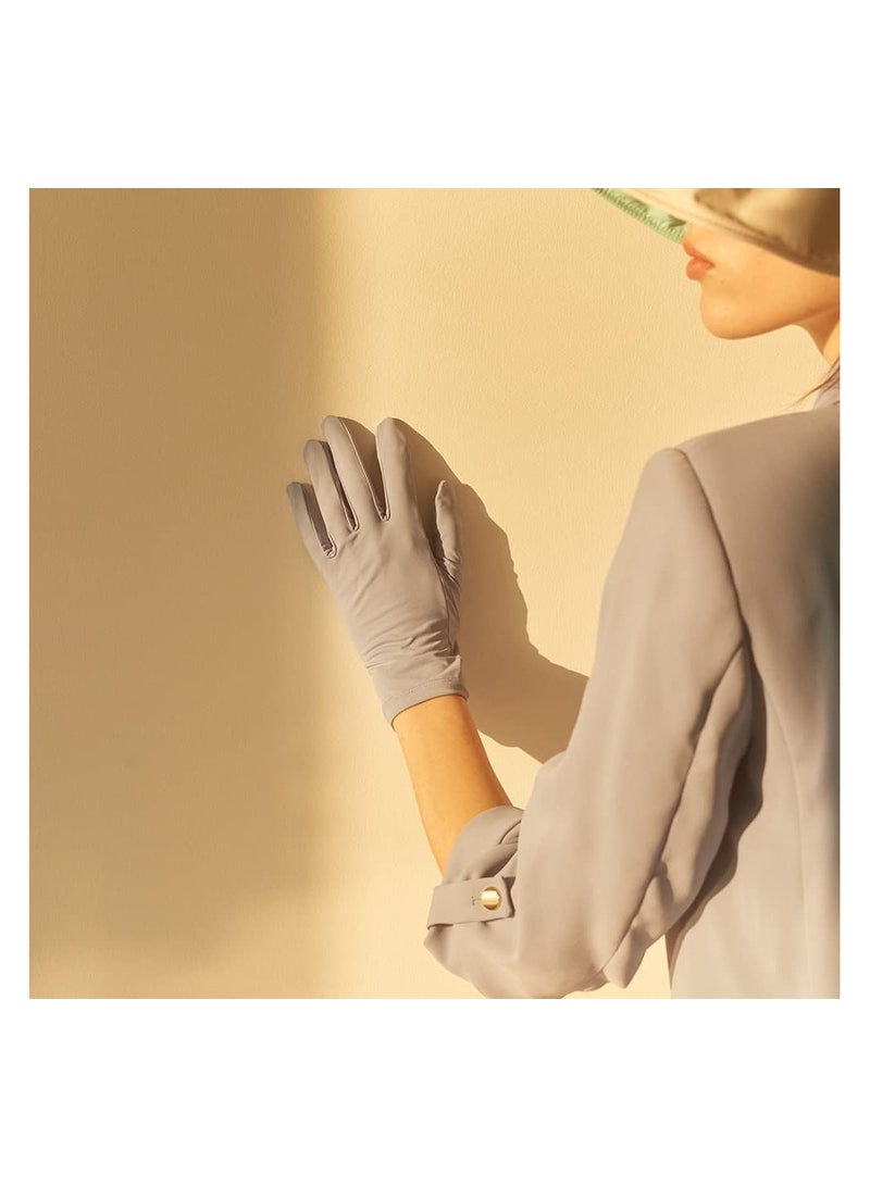 قفازات واقية من الشمس الأشعة فوق البنفسجية واقية من اتحاد الوطنيين الكونغوليين 50 شاشة تعمل باللمس جميع الأصابع تنفس صافي النخيل ، ومناسبة في الهواء الطلق ، والقيادة ، والمشي لمسافات طويلة - Image 4