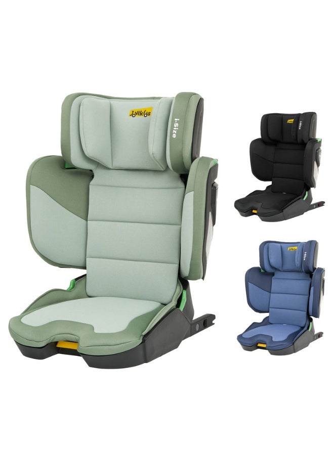 Jovikids Rober I-Size Booster Seat 100–150 Cm (3–12 Years) Isofix+Foldable Adjustable Heightandwidth Ece R129/E4 Certified Cabin Size Portable And Travel-Friendly Removable And Washable Cover Green - Image 1