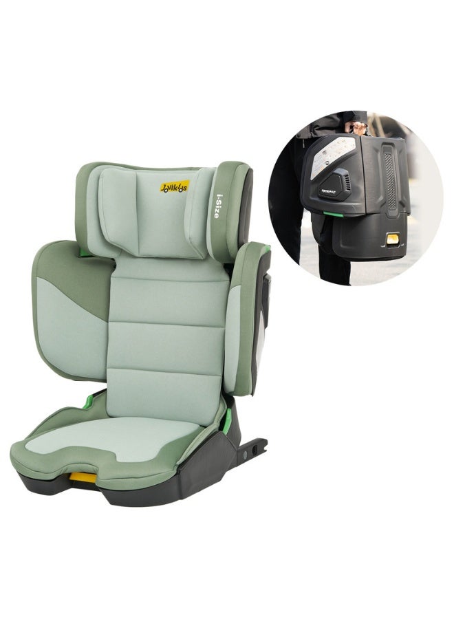 Jovikids Rober I-Size Booster Seat 100–150 Cm (3–12 Years) Isofix+Foldable Adjustable Heightandwidth Ece R129/E4 Certified Cabin Size Portable And Travel-Friendly Removable And Washable Cover Green - Image 2