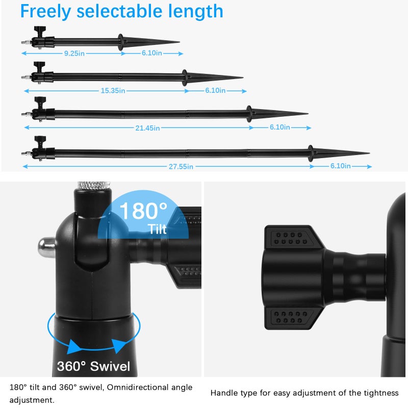 OkeMeeo Camera Ground Stake Mount for Blink Outdoor 4, Metal Ground Spike with Silicone Cover for Blink Gen 4 Outdoor Camera - Image 4